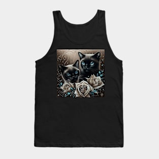 Rosey Crystal Burmese Kittens Tank Top